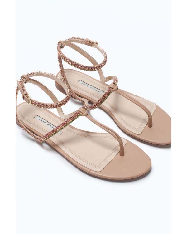 Jewel flat sandal